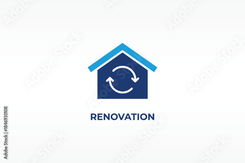 RENOVATION vector, icon or logo sign isolated symbol illustration