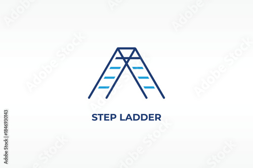 STEP LADDER vector, icon or logo sign isolated symbol illustration