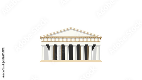 Classical Greek temple with Doric columns stands as a symbol of ancient architecture and enduring cultural heritage.