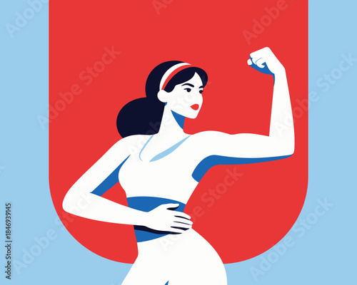 Rosie the riveter iconic female empowerment symbol in modern graphic design