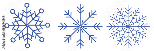 Snow icons. Snowflakes vector design. Winter symbol. Snowflake icon set