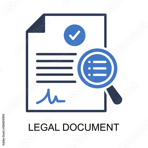 Legal Document icon solid vector illustration