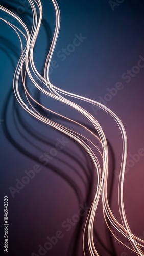 Abstract flowing lines with vibrant gradient background.