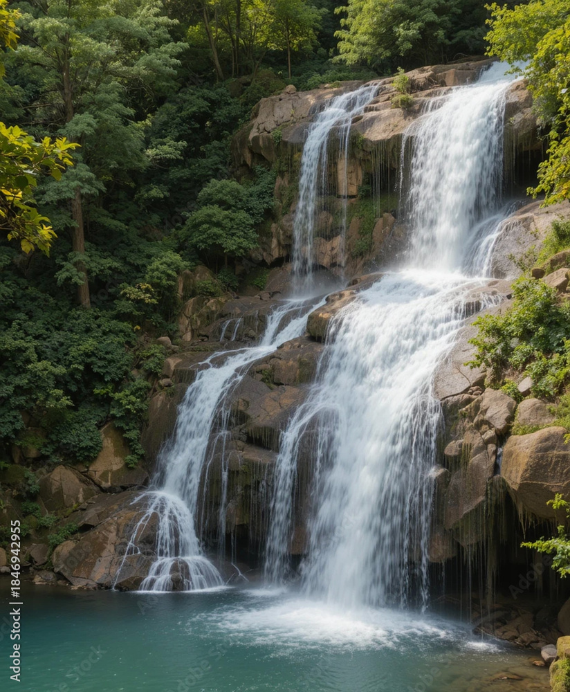 Obraz premium waterfall in the forest