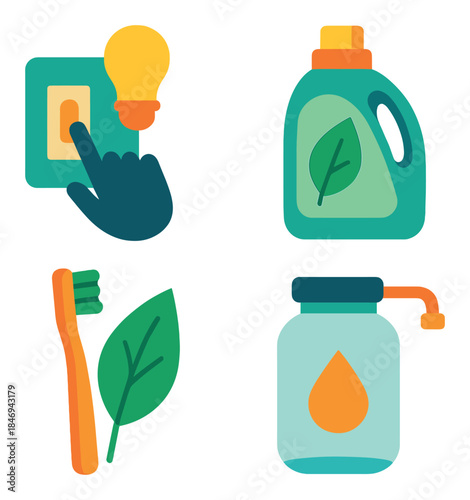 Eco-friendly habits: saving energy and reducing waste with led light, green products