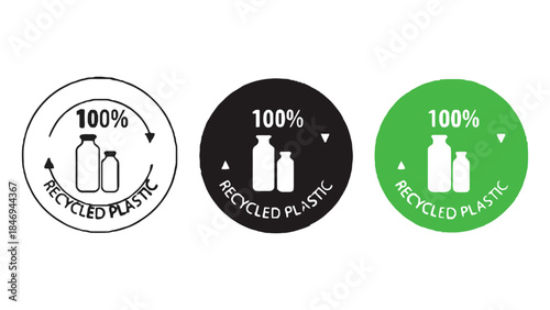 Recycled plastic labels for eco friendly products