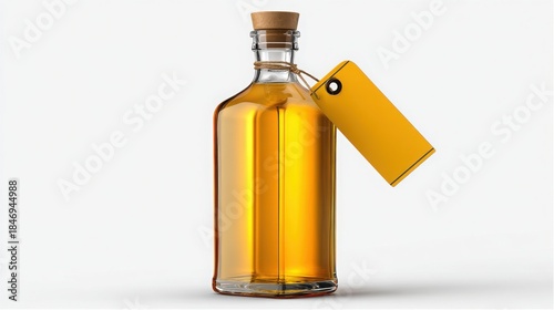 Bottle of olive oil featuring excise permit tag for tax compliance and alcohol fuel regulations in business operations