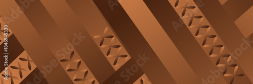 Abstract brown geometric background. Dynamic shapes composition. Suit for bussines