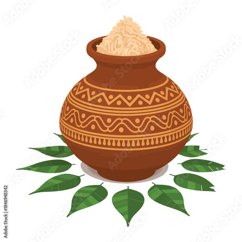 ceramic pot isolated on white