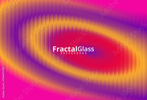 Vibrant fractal glass artwork with swirling purple, yellow, and pink hues on a colorful background