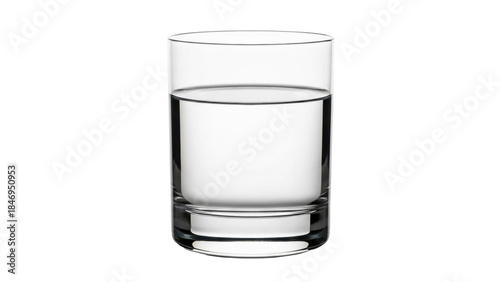 Obraz na płótnie Glass of clear water PNG isolated on transparent background, refreshing drink fo