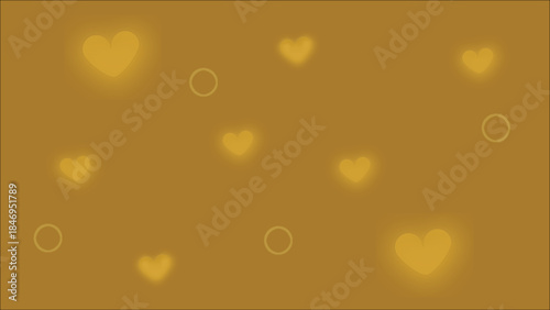 Abstract golden yellow background with bubble circles and cheese texture pattern