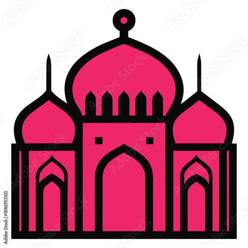 taj mahal silhouette