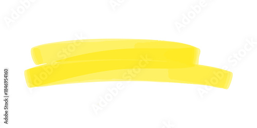 手描きマーカーのアンダーライン 黄色