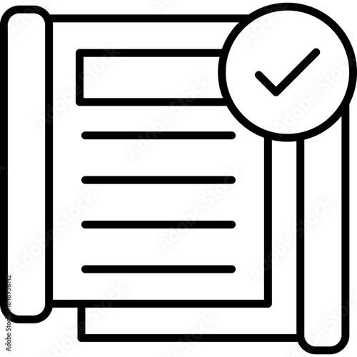 News Article Icon Vector Element