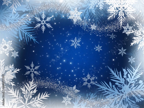 winter background with snowflakes