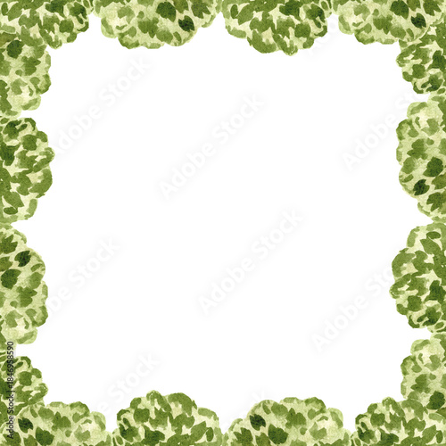 Green Leaf Watercolor Botanical Decorative Frame