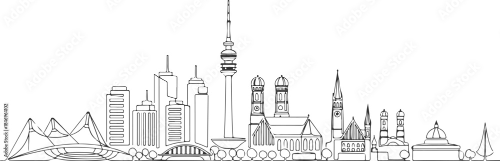 Obraz premium Skyline München. eps