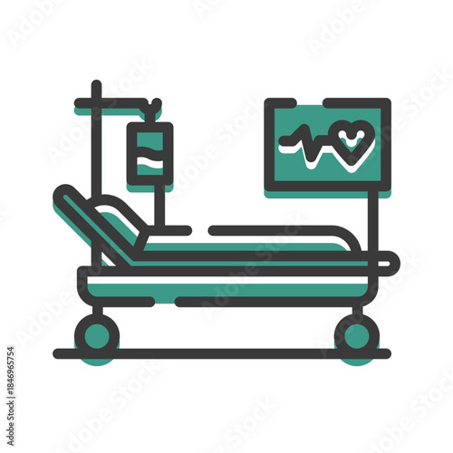 Patient bed icon