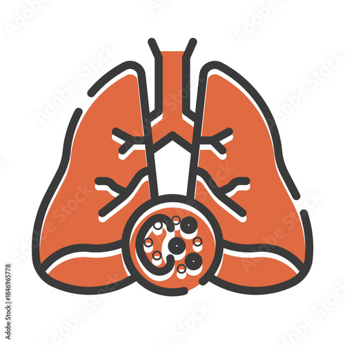 Lungs cancer icon