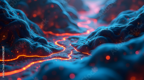 Close Up Digital Abstract Background With Soft Gradients