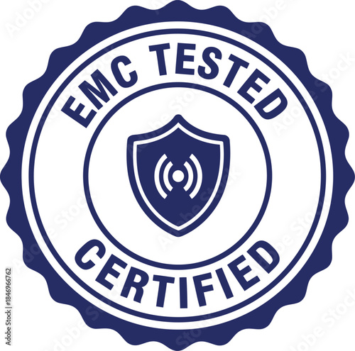 EMC Tested Certified Badge Icon for Electronics Compliance Approval