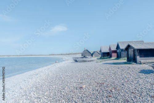 Helgurmannen fishing village on Fårö, Gotland,Swedenbaltic sea,fisherman,fishing hut,cabin,