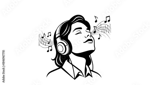 Black & White Sea Lighthouse Flat Design