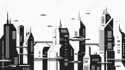 Gourmet Burger Flat Design Illustration