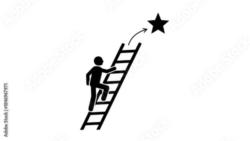 Black & White Flat Design Beer Mug