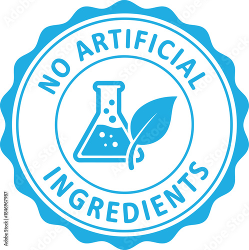 No Artificial Ingredients Badge Icon for Natural Food Labeling
