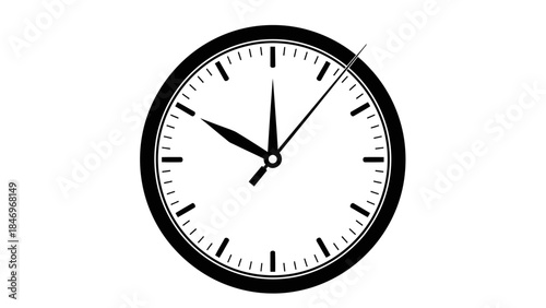 Black-White Thermos Flask Steam, Flat Design