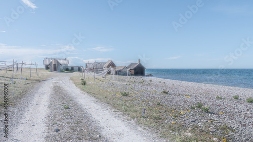 Helgurmannen fishing village on Fårö, Gotland,Swedenbaltic sea,fisherman,fishing hut,cabin,