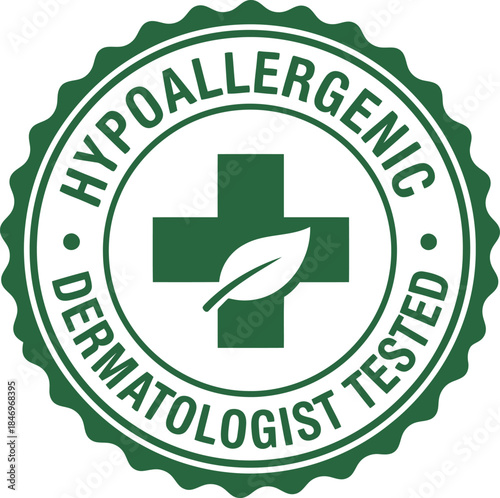 Hypoallergenic Dermatologist Tested Badge for Skincare Products