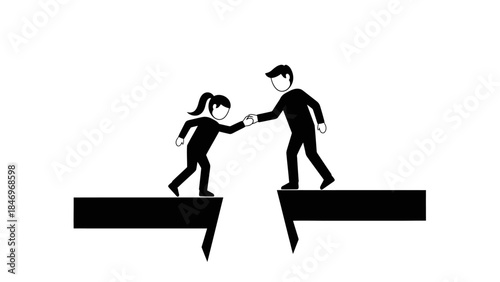 Construction Site Cranes, Urban Development, Black & White Flat Design