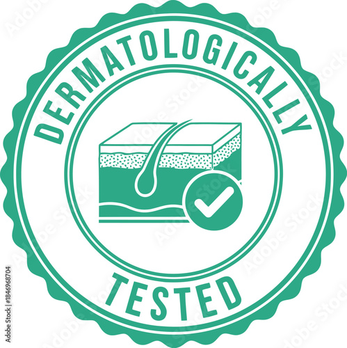 Dermatologically Tested Badge Icon for Skincare Product Safety