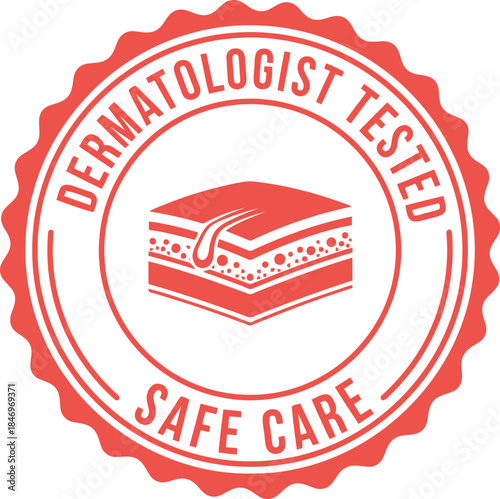 Dermatologist Tested Safe Care Badge for Skincare Product Packaging