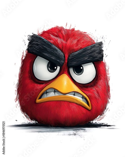 Expressive angry emoji face digital artwork high resolution photo