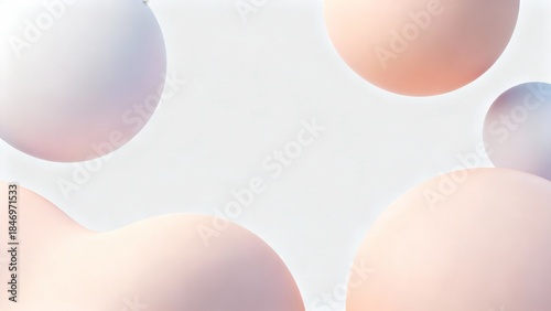 Soft Pastel Abstract Spheres Background for Modern Design Presentation