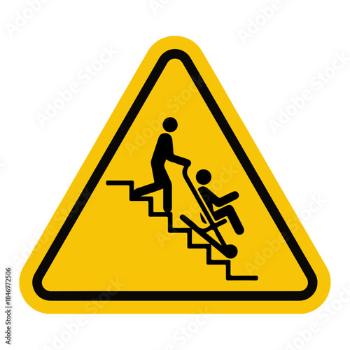 Evacuation Chair Symbol Sign, Vector Illustration, Isolate On White Background