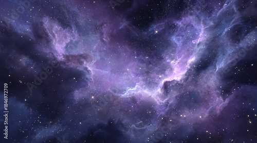 A captivating view of the cosmos filled with stars and nebulae