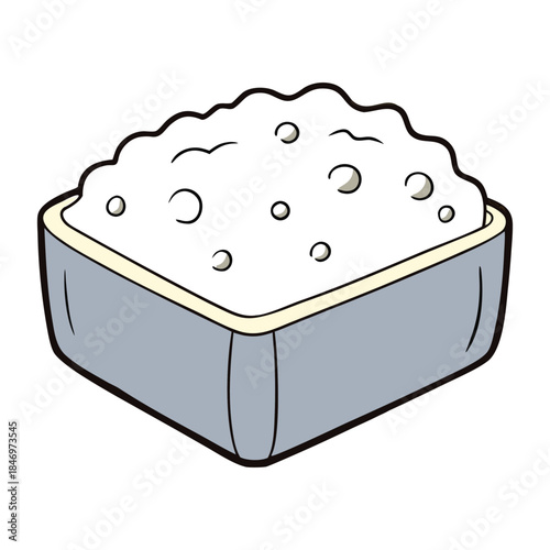 Fresh cottage cheese with soft curds and a mild, creamy taste, perfect for healthy meals, salads, or snacks, offering protein-rich goodness in a simple, wholesome style.
