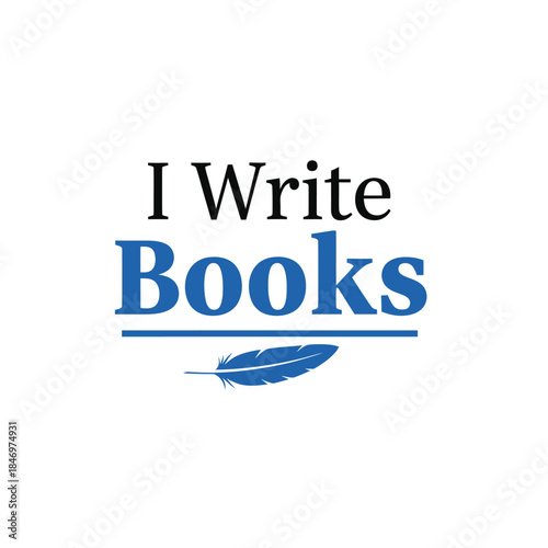 I write books typography t-shirt design isolated on transparent background