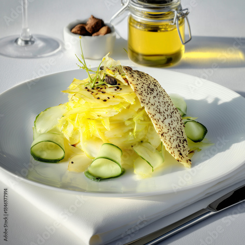 Assiette de poisson avec des légumes