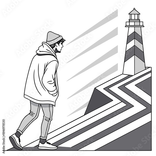 Abstract Layers And Depth Illustration Flat Vecto (3) Vector Icon