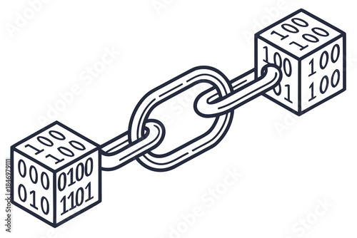 Blockchain Technology Abstract Symbol Geometric V (1) Vector Icon