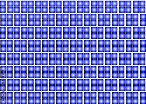 blue mosaic background with colorful square 