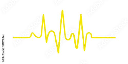 Vector illustration of a medical heartbeat graph featuring a 3d ekg pulse wave on an abstract background concept for hospital ecg monitor displays