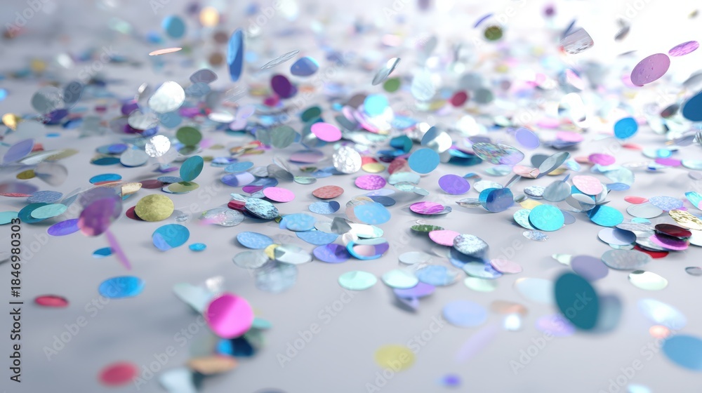 Obraz premium Scattered celebratory confetti