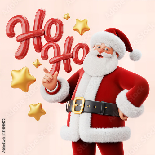 Wallpaper Mural "Cheerful Santa Figurine Close-Up — Detailed Festive Santa Claus Ornament with Plush Hat and White Beard" Torontodigital.ca